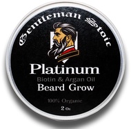 Platinum Beard Grow– All Natural Beard Balm For Men - Biotin Enhanced Balm With Argan & Vitamin E In