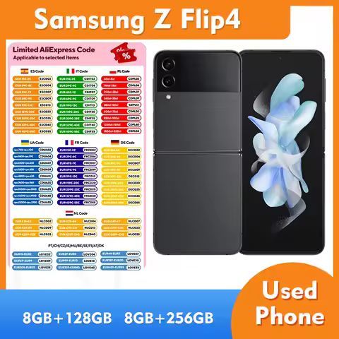Samsung Galaxy Z Flip4 5G RAM 8GB ROM 128GB/256GB SmartPhone 6.7inch CPU Snapdragon 8+Gen1 3700mAh 1