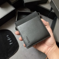 Bóp da nam Pedro- màu đen phối xanh rêu - Da mềm nhiều ngăn