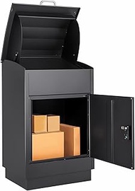 Large Outdoor Package Delivery Box, Heavy-Duty Metal Parcel Drop Box, Waterproof & Anti-Theft, Secur