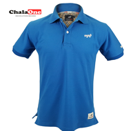 เสื้อโปโลชาย ChalaOne ผ้า Premium Cotton นุ่มกว่าใส่สบายกว่า สีฟ้าน้ำทะเล เสื้อยืดผู้ชาย