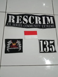 TERMURAH BORDILAN EMBLEM RX KING 135 UK PANJANG 12 LEBAR 9CM Aksesoris Bikers Buat di lengan Emblem
