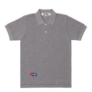 PLAY CDG Men INVADER Polo Shirt Grey AZ-T336-051