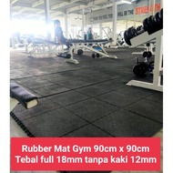 Rubber gym mat gym floor mat L=90cm x W=90cm1.8mm thick