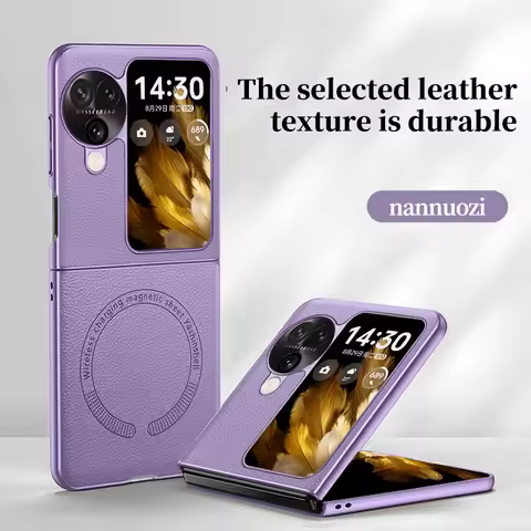 For Magsafe Magnetic Wireless Charging Phone Case for OPPO Find N3 Flip Find N2 Flip Leather Shockpr