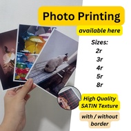 Vibrant High Quality Photo Printing Service - Available Sizes: 2r/3r/4r/5r/8r - NO MINIMUM PRINT