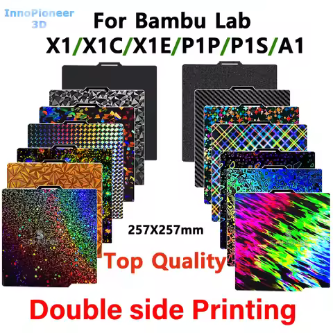 For Bambulab A1/X1/P1 Series Heatbed PEI PEO PET Star Galaxy Build Plate P1s Bamboo Plate Lab Smooth