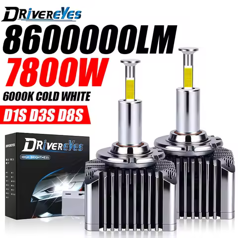 7800W D1S D3S LED Headlight 3D 360 HID D2S D4S Canbus D5S D8S D1R D2R D3R D4R 8600000LM Xenon Bulb 1