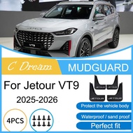 Fender For Jetour VT9 2025-2026 Wheel Mudguards Front Rear Splash Guards Mud Flaps Waterproof mud pr
