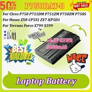 P750BAT-8 14.8V 5.4Ah Laptop Battery for Clevo P750 P751DM P751ZM P750ZM P750S for Hasee ZX8-CP5S1 f