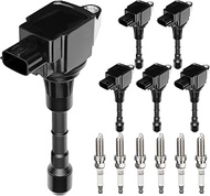 UF550 Ignition Coil Pack & Iridium Spark Plugs for Nissan Murano Maxima Altima Pathfinder for Infini