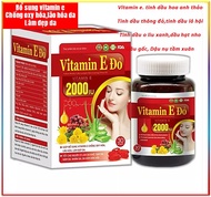 Viên Uống Đẹp Da Vitamin E đỏ 2000IU Thành Phần Vitamin E Tinh Dầu Lô Hội  Hoa Anh Thảo Thông ĐỏTinh