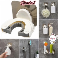 TOPABC1 Shampoo Holder, Plastic Punch-free Shampoo Rack, Self Adhesive Wall Mounted Bathroom Organizer Liquid Soap Hanger