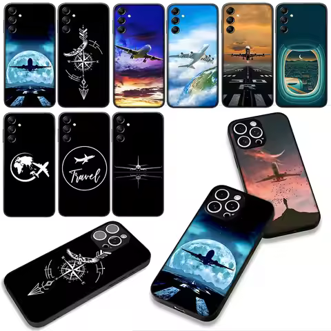 Airplane Plane Fly Travel Aircraft Case for Motorola Moto Edge 70 60 Fusion 40 NEO 20 Pro G56 G96 G7