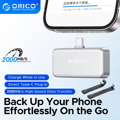 ORICO Magnetic Portable SSD 1TB 512GB 2TB External PSSD 20Gbps Supports 4K ProRes Video Recording fo