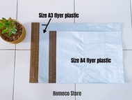 A4 / A3 Size Flyer Plastic Courier Bag with Pocket 50pcs / 100pcs