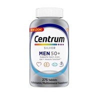 Centrum 275/200 tablets Silver  men 50+มัลติวิตามิน สำหรับผู้ใหญ่ที่มีอายุ 50ปีขึ้นไป