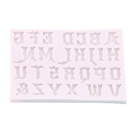 5 Styles Art 3D Letter Font Silicone Mold Cle Sugar Craft Tool Chocolate Cake Mould Kitchen DIY Baki