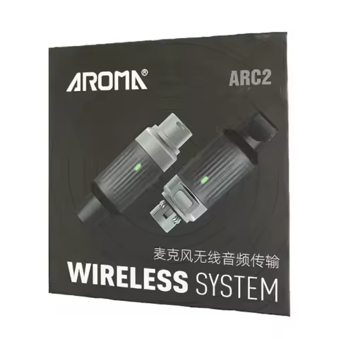 AROMA ARC2 Wireless Microphone System Broadcasts on 7 Channels for Live Interviews and Gigs, Dynamic