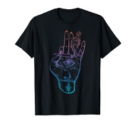 Illuminati Weed Smoking Spliff Hand T-Shirt. Stoner 420 Tee