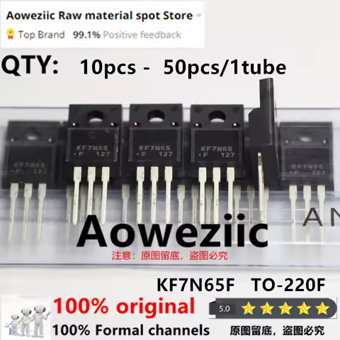 Aoweziic 100% New Imported Original KF7N65F KF7N65 7N65 TO-220F MOS FET 7A 650V