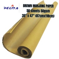 Brown Mahjong Paper 50gsm 50sheets/ Oil Paper/ Pattern Paper