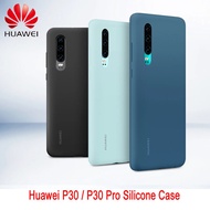 Original Huawei P30 P30 Pro Case HUAWEI Official Liquid Silicone Protective Cover Microfiber Insided
