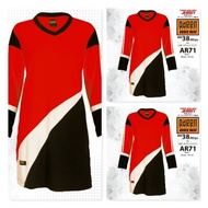 Odeen_ T-Shirt Muslimah Jersey Baju Labuh Long Top Blouse Hari Sukan Family Day AR71