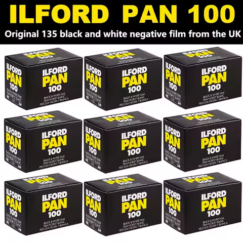 Original 1/3/5/10 Rolls ILFORD PAN 100 Black And White Film 36 Exposure/Roll High-Quality For 135mm 