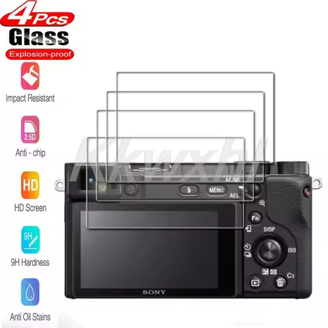 4PCS Tempered Glass For Sony ILME-FX2B FX3A FX3 FX3A A6700 A6400 A6300 A6000 ZV1 II ZVE10 Camera Scr
