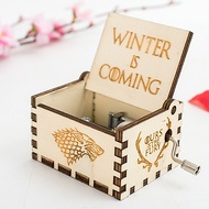 Wooden Music Box Children's Toys Handmade Music Box Gadget Hand-Cranked Music Box Gift Box Wooden Mu