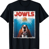 Funny Bassett Hound Dog Jowls Burger, Puppy Dog Eyes Dog Mom T-Shirt
