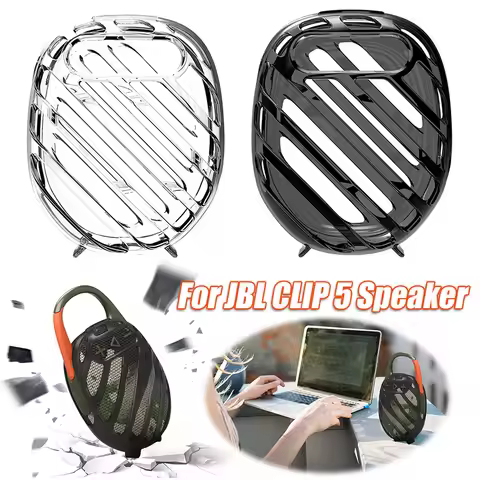 TPU Transparent Case Audio Protective Case Anti-Scratch Transparent Speaker Shell for JBL CLIP 5 Blu