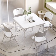 Table Dormitory Square Outdoor Folding Table Mahjong Small Apartment Camping Household Table Chair D