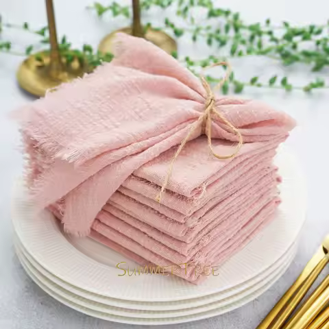 Wedding Napkins Table 50pcs 32x32cm Cloth Napkins Pure Cotton Gauze Napkin Handkerchief Cheesecloth