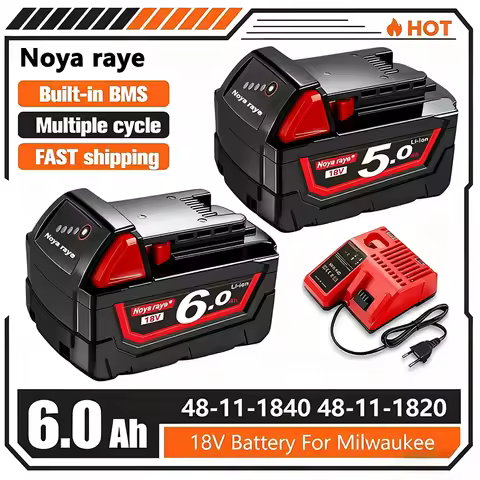 18V/12V Battery 6Ah 3Ah Rechargeable Battery For Milwaukee M18 M12 XC Cordless Tools 48-11-2402 48-1