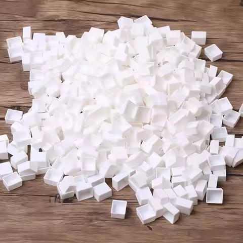 25/50/100pcs 2ml White/Transparent Empty Plastic Watercolor Half Pan Paint Grid Pans for Watercolor 