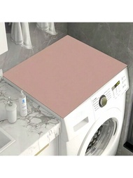 1入組洗衣機烘乾機保護罩墊，矽藻土洗衣機烘乾機頂部蓋，快乾高吸水洗衣機烘乾機保護罩，粉色