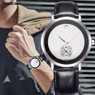 Sinobi นาฬิกาควอตซ์ของผู้ชายแบบดั้งเดิมนาฬิกาข้อมือสายหนังแฟชั่นผู้ชายดีไซน์เรียบง่ายนาฬิกาผู้ชาย relogio masculino