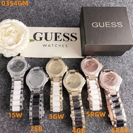 Guess Luxury Fashion Men Watch  Business Sports Quartz Mens Watch Casual Round Dial Stainless Steel Leather Strap