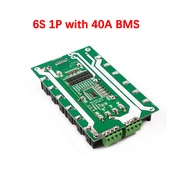 6S 18650กล่องแบตเตอรี่25.2V 22.2V 40A บัดกรี6S 18650 3.6V/3.7V-4.2V แบตเตอรี่ลิเธียมระบบจัดการแผ่นป้