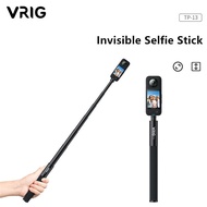 VRIG 130CM Extendable Invisible Selfie Stick Pole for GoPro 11 10 9 8 7 Insta360 One RS/X3 Handgrip Action Camera Extension Rod