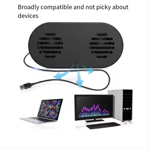 A49T USB Computer Speaker for Desktop Laptop Speaker Small Computer Soundbar USB Mini Speaker Dual S