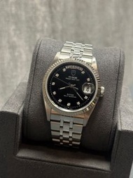 ✅稀有停產款，黑面💎⬛️僅此一隻✅帝舵 Tudor prince Date Day系列 76214-0019✅76214，76213✅帝舵DD雙日曆款✅36mm✅ 白金圈稀有少見鑽石字⬛️✅已保養✅w