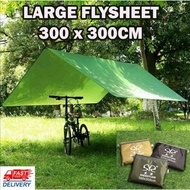 Camping Tarp Awning Sun Rain Shelter Moisture Proof Picnic Mat Flysheet Camping Tent 3Mx3M