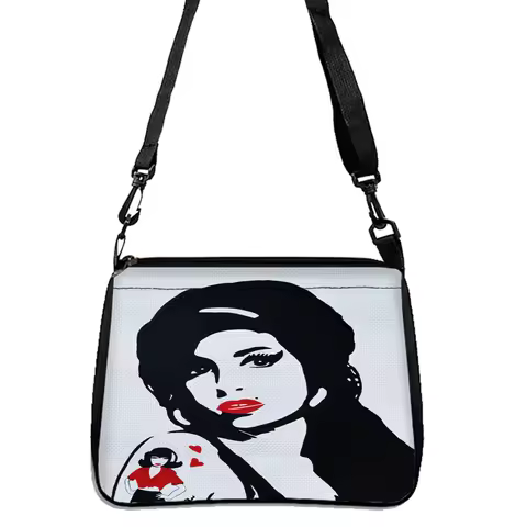 Amy Winehouse Printed bag, Lightweight Shoulder Bag, Portable Work Handbag 5.23