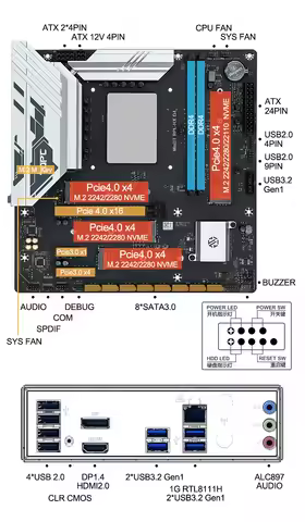 i9 14900/i7 14700HX onboard CPU set ddr4 desktop computer motherboard