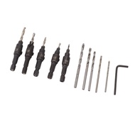 [KAT] Drill Bits Set Quick Change 82 Degree Countersink Drill Bit Set For Softwood Hardwood Fibergla