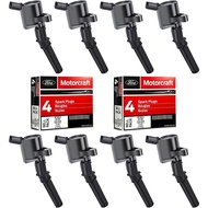 8 Ignition Coil DG508 and Motorcraft Spark Plug SP493 Compatible with Ford Lincoln Mercury 4.6L Engi
