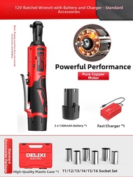 DELIXI Electric | Cordless Ratchet Wrench Angle 90 Degree